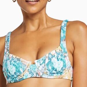 Vitamin A -Bermuda Demi/Snakeskin underwire back tie Bikini Top